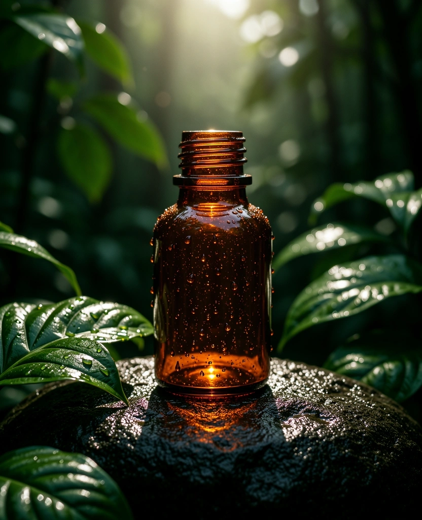 Apothecary glass bottle